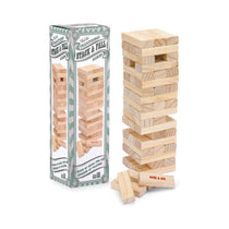 Toyrific Stack N Fall Tumble Tower Game Stacking Balance Game Set 57 Wooden Blocks