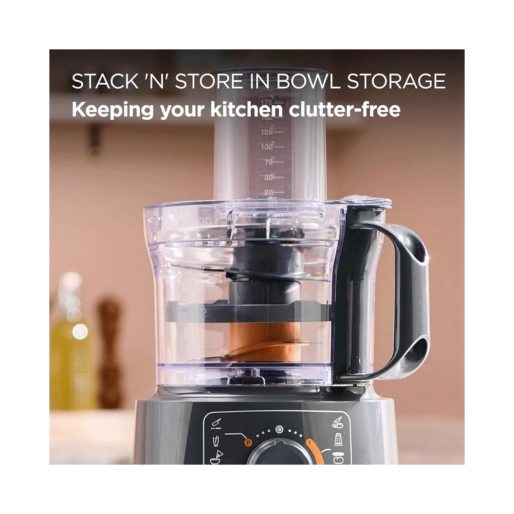Kenwood Multi Pro Compact Food Processor & Blender With Attachment 800W 1.2 Litres - Grey Secondary image