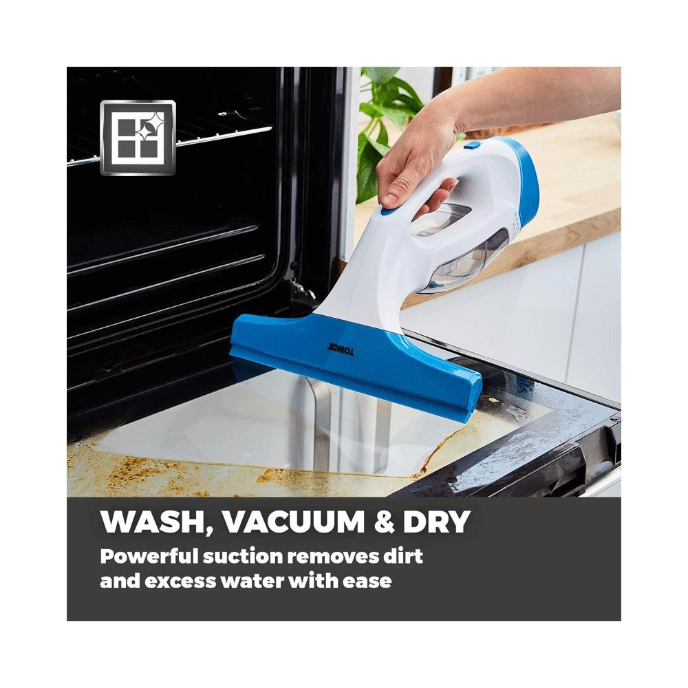 Tower Cordless Window Cleaner With Rechargeable Battery 20W 150ml Water Tank - Cool Blue