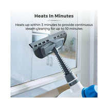 Tower THS10 Handheld Steam Cleaner Includes Crevice Tool Flexible Hose Brush Tool Microfiber Cloth 1050W 250ml - Blue
