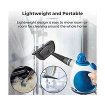 Tower THS10 Handheld Steam Cleaner Includes Crevice Tool Flexible Hose Brush Tool Microfiber Cloth 1050W 250ml - Blue