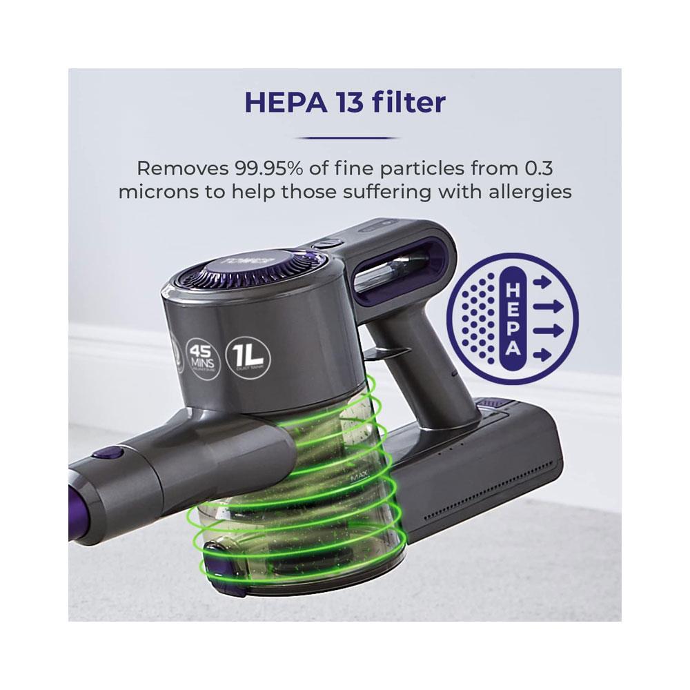 Tower VL50 Pro Pet 3-In-1 Cordless Vacuum Cleaner 22.2V 200W 1 Litre Dust Capacity - Purple