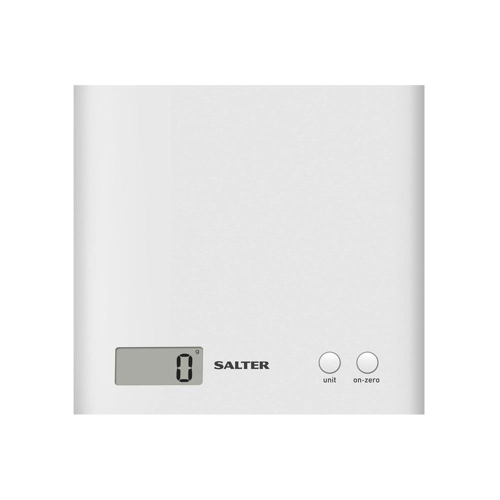 Salter Arc Digital Kitchen Scale 3kg Capacity LCD Display Slim Design Compact Storage - White Secondary image