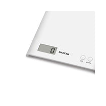 Salter Arc Digital Kitchen Scale 3kg Capacity LCD Display Slim Design Compact Storage - White