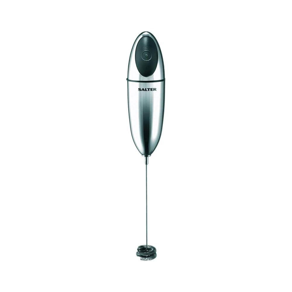 Salter Electronic Milk Frother With Double Coil Whisk Stainless Steel - Chrome Main image