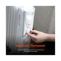 Warmlite 9 Fin Oil Filled Radiator 2000W With 3 Heat Settings & 24hr Timer - White