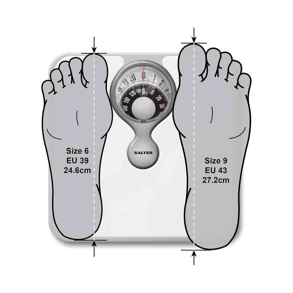 Salter 484 WHDR Mechanical Bathroom Scale With Magnifying Lens 133kg Capacity - White