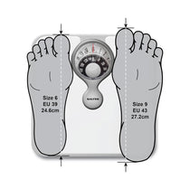 Salter 484 WHDR Mechanical Bathroom Scale With Magnifying Lens 133kg Capacity - White