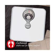Salter 484 WHDR Mechanical Bathroom Scale With Magnifying Lens 133kg Capacity - White