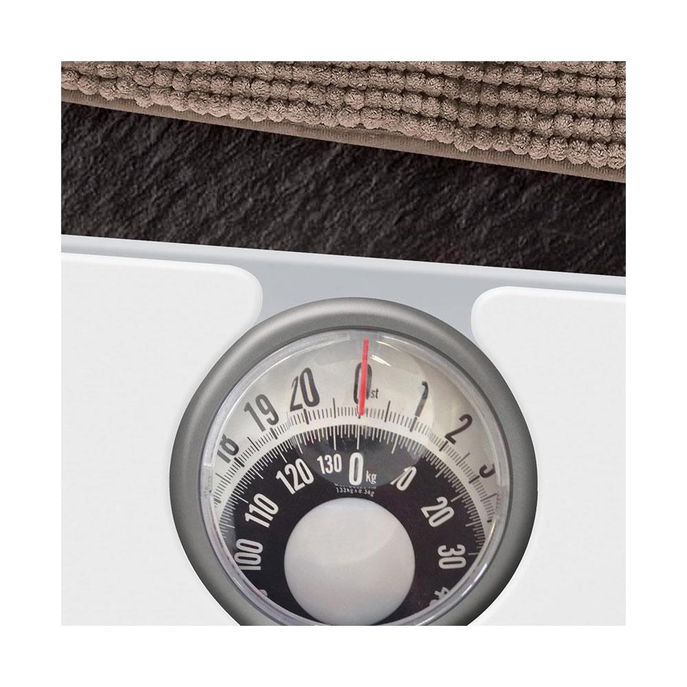 Salter 484 WHDR Mechanical Bathroom Scale With Magnifying Lens 133kg Capacity - White