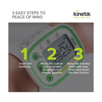 Kinetik Wellbeing Advanced Wrist Blood Pressure Monitor - Multicolour