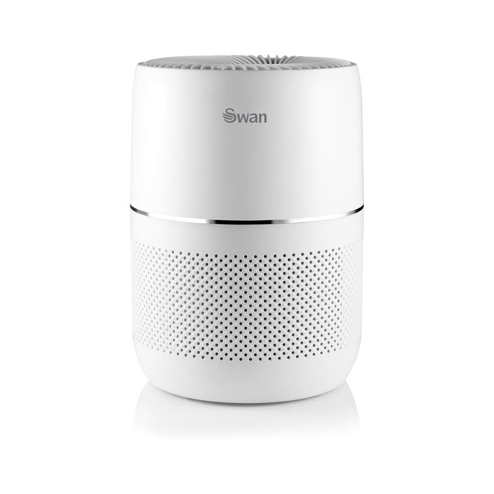 Swan Desktop Air Purifier With 8 Hour Timer HEPA Filter 30W - White Main image
