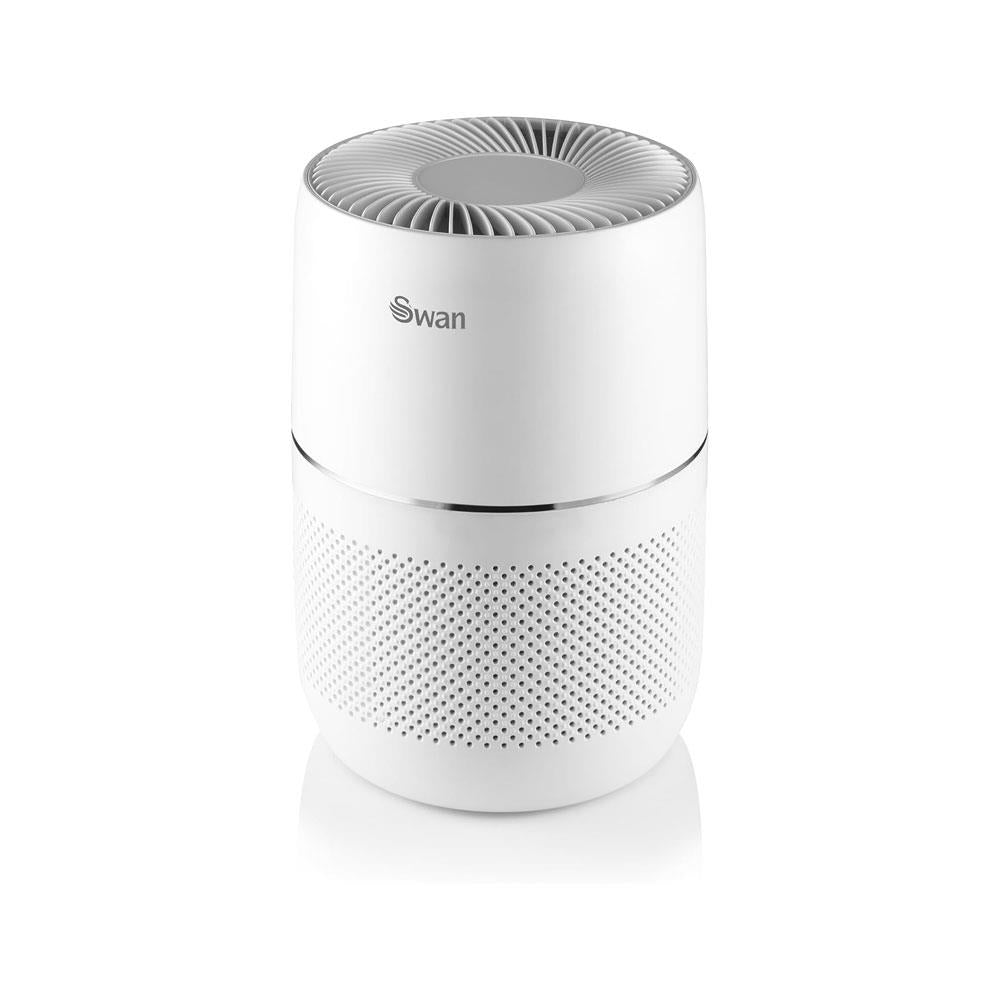 Swan Desktop Air Purifier With 8 Hour Timer HEPA Filter 30W - White