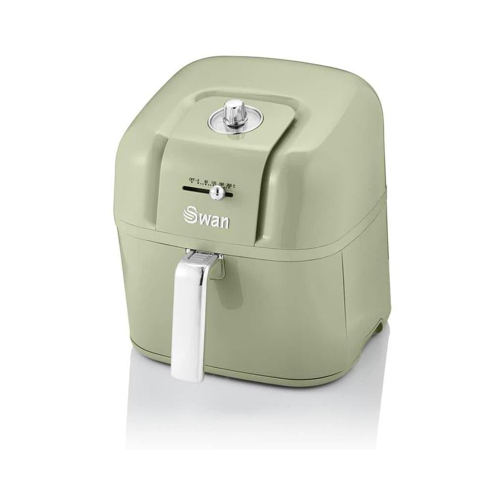 Swan Retro Manual Air Fryer Healthy Frying Non-Stick 1800W 6 Litre - Green Main image