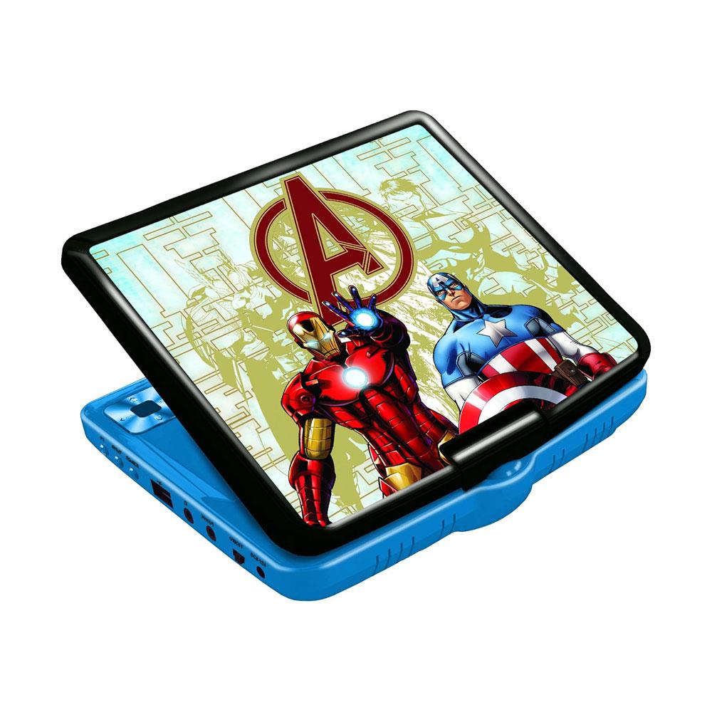 Lexibook Marvel Avengers Portable DVD Player With Car Adaptor And Remote - Multicolour