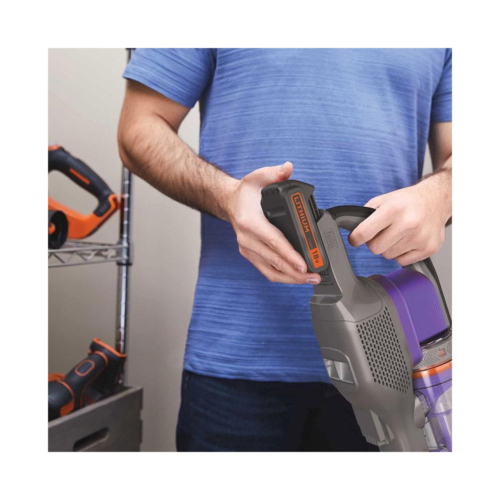 Black & Decker 18V 4-In-1 Cordless POWERSERIES Extreme Pet Vacuum Cleaner 440W 650ml Dustbowl - Purple