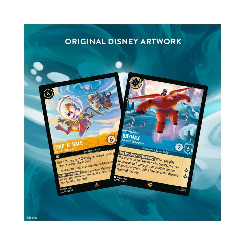 Ravensburger Disney Lorcana Azurite Sea With 12 Randomized Cards Illumineer's Trove Trading Card Game Booster Pack