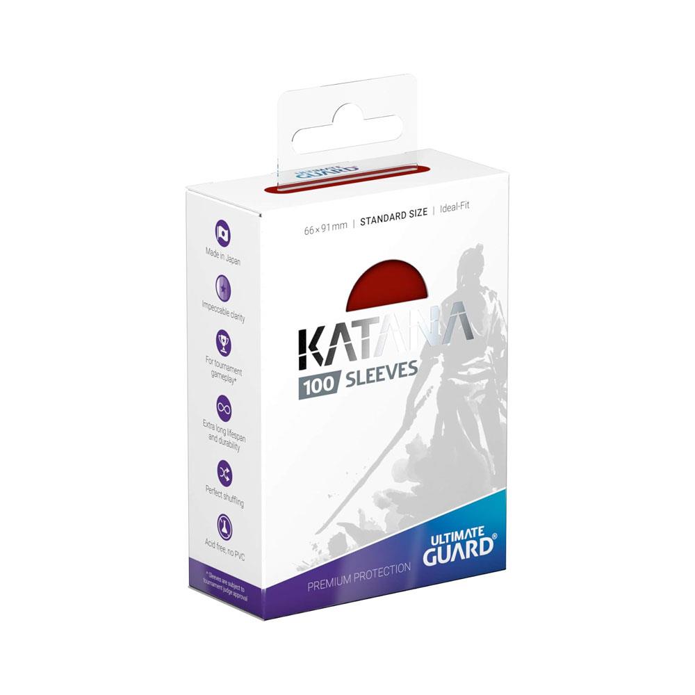 Ultimate Guard Katana Sleeves Standard Size (100) 66 x 91mm - Red