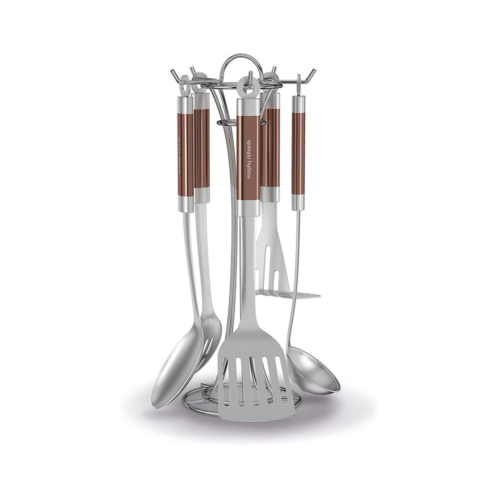 Morphy Richards Accents 5 Piece Gadget Kitchen Utensil Set Stainless Steel - Copper