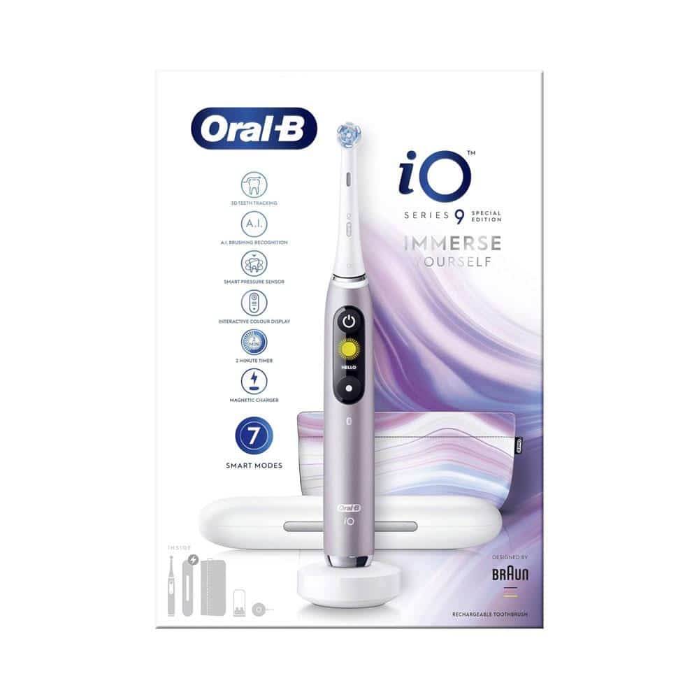 Oral-B iO Series 9 Electric Toothbrush Special Edition 7 Modes With Charging Travel Case - Rose