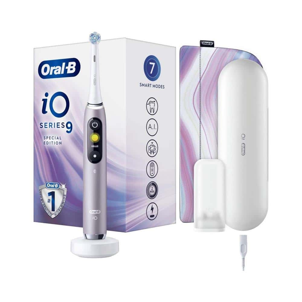 Oral-B iO Series 9 Electric Toothbrush Special Edition 7 Modes With Charging Travel Case - Rose