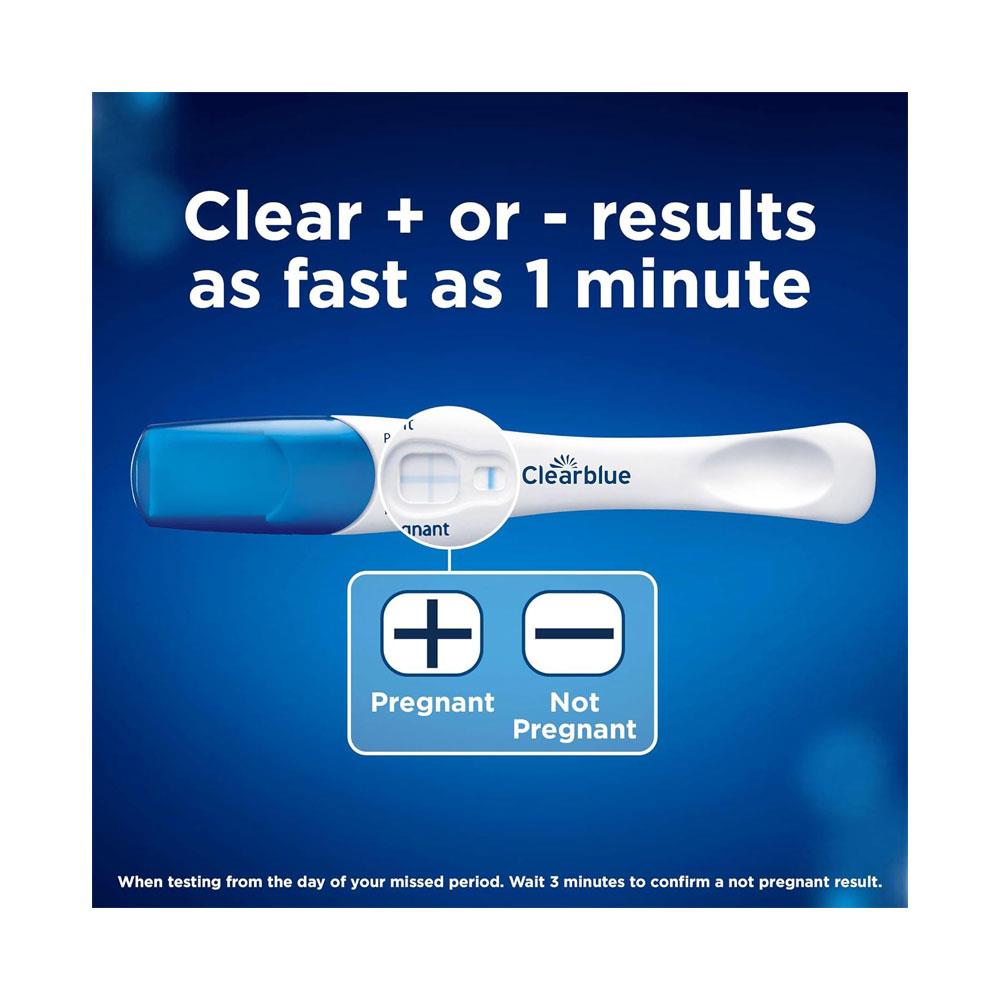 Clearblue Rapid Detection Pregnancy Test Kit Result As Fast As 1 Minute - 2 Tests