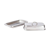 KitchenCraft Butter Dish With Stainless Steel Covered Lid - Silver