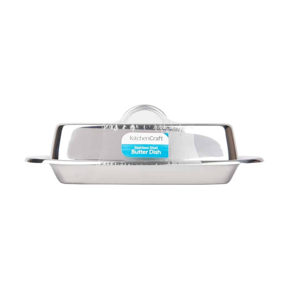 KitchenCraft Butter Dish With Stainless Steel Covered Lid - Silver Secondary image