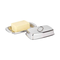 KitchenCraft Butter Dish With Stainless Steel Covered Lid - Silver