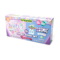 Crayola Pearl And Cosmic Dough Combo Set 10 Dough Tubs Pack