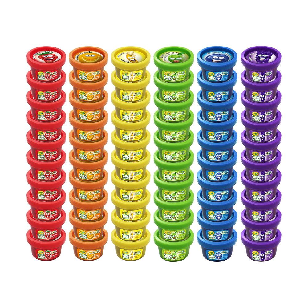Crayola Silly Scents Dough 6 Bright Colors & Scents Play Dough Party Pack Kids Summer Activities - 60 Dough Tubs Main image
