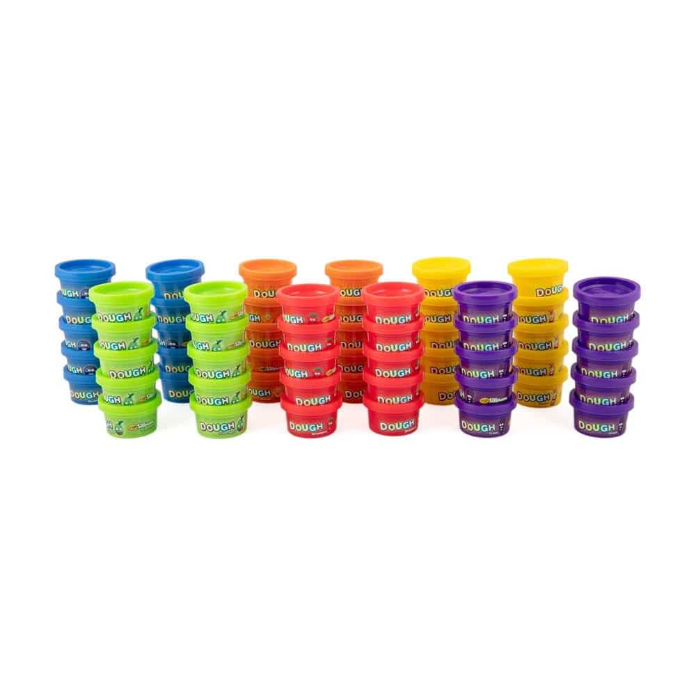 Crayola Silly Scents Dough 6 Bright Colors & Scents Play Dough Party Pack Kids Summer Activities - 60 Dough Tubs