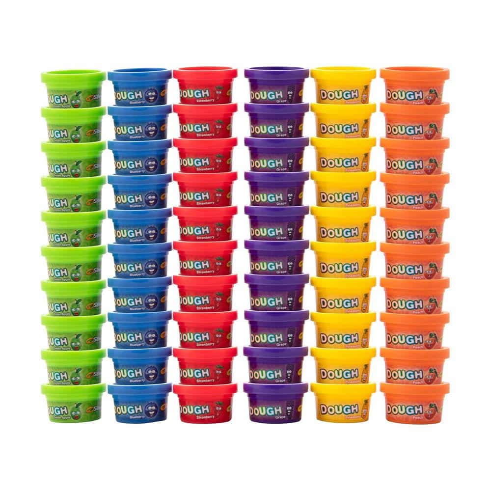 Crayola Silly Scents Dough 6 Bright Colors & Scents Play Dough Party Pack Kids Summer Activities - 60 Dough Tubs