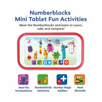 Numberblocks Mini Tablet Toy Count With Number Blocks And Learn Basic Maths Skills 4 Fun Activities - Multicolour