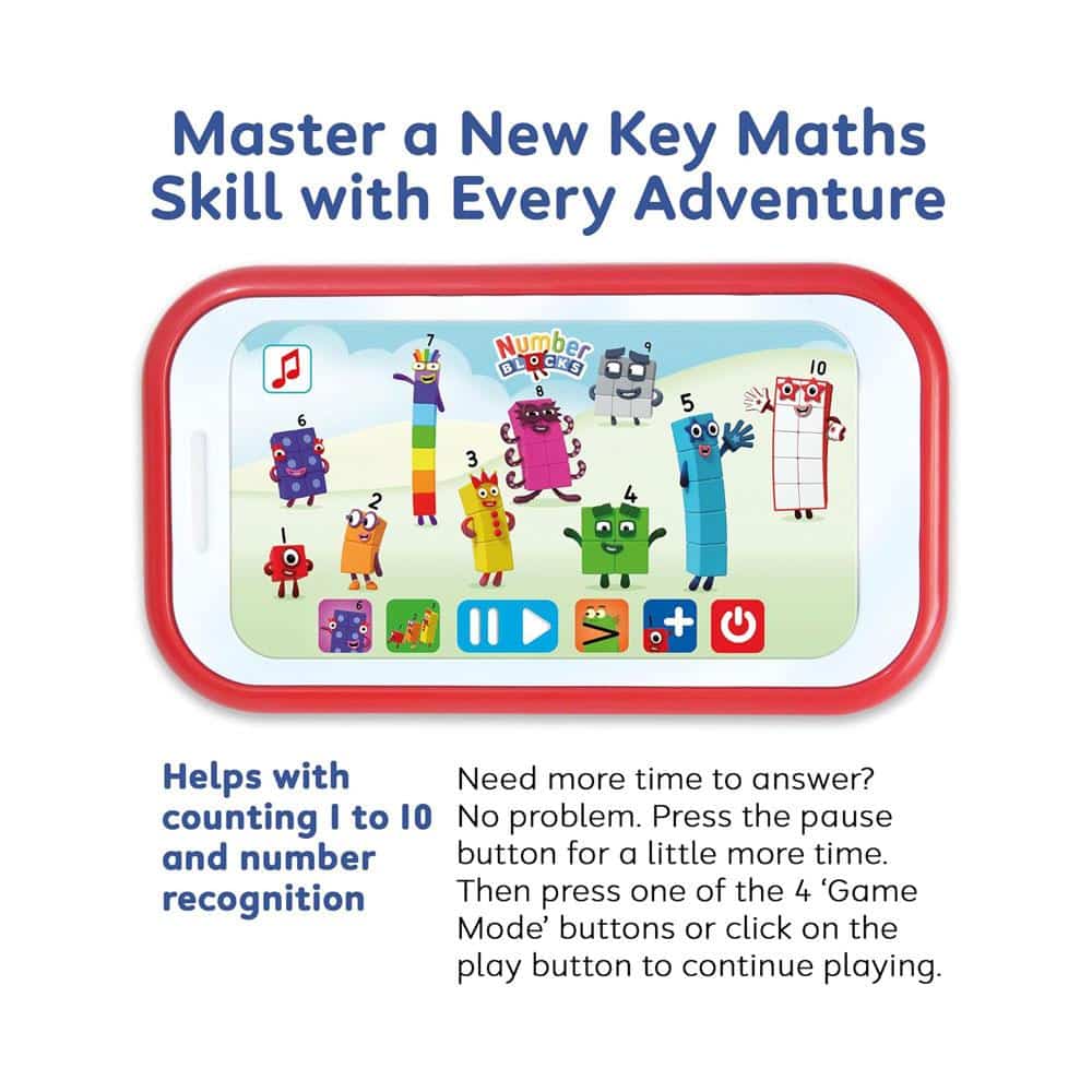 Numberblocks Mini Tablet Toy Count With Number Blocks And Learn Basic Maths Skills 4 Fun Activities - Multicolour