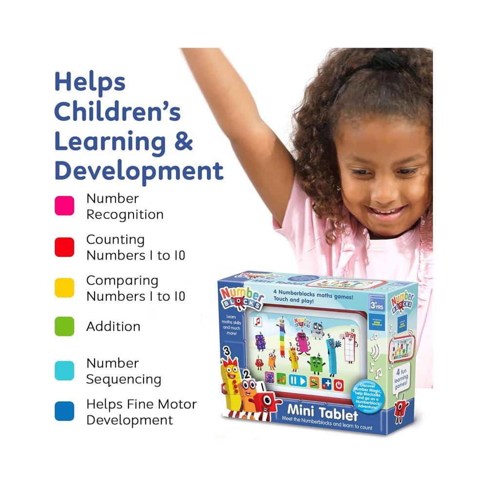 Numberblocks Mini Tablet Toy Count With Number Blocks And Learn Basic Maths Skills 4 Fun Activities - Multicolour