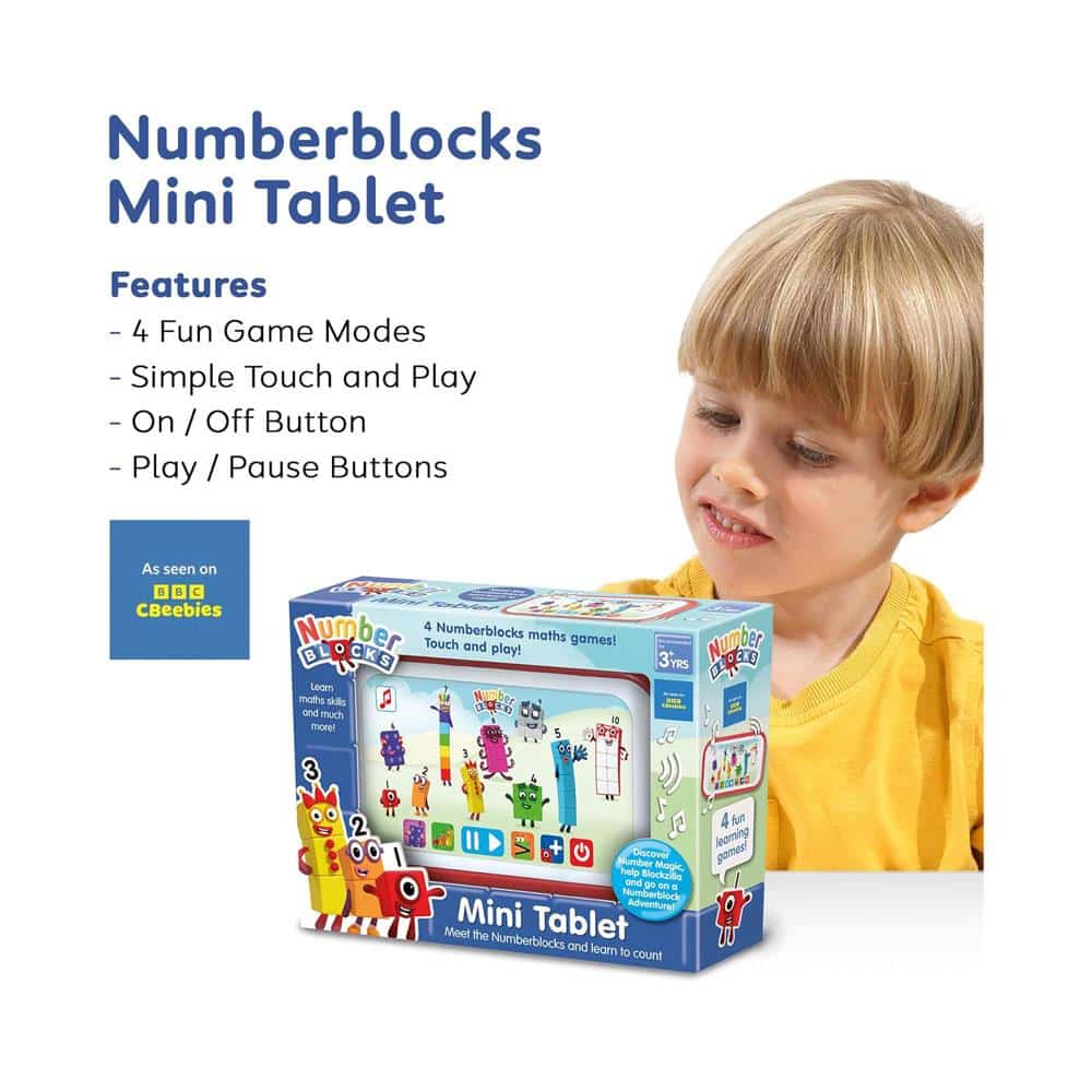Numberblocks Mini Tablet Toy Count With Number Blocks And Learn Basic Maths Skills 4 Fun Activities - Multicolour