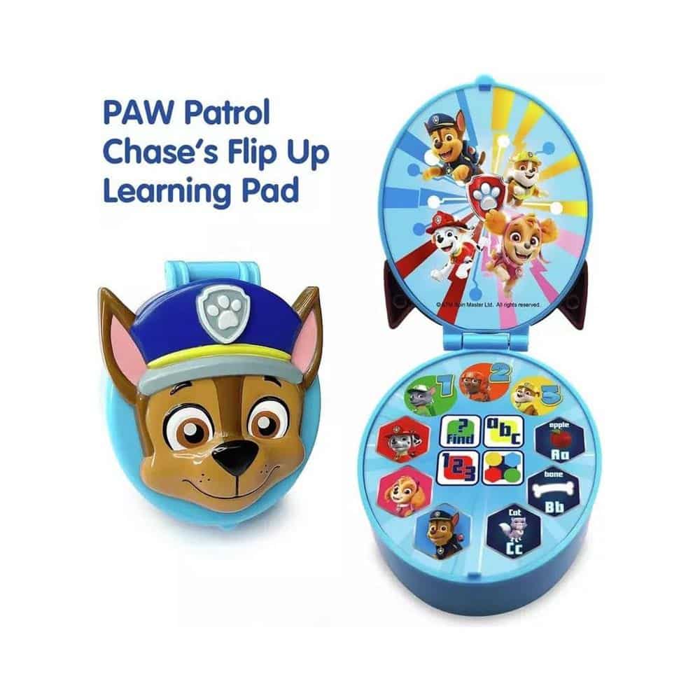 Paw Patrol Chase's Flip Up Learning Pad Toy Interactive Fun With The Pups 4 Fun Activities - Multicolour