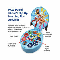 Paw Patrol Chase's Flip Up Learning Pad Toy Interactive Fun With The Pups 4 Fun Activities - Multicolour