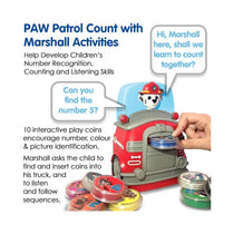Paw Patrol Count With Marshall Toy 10 Fun Play Coins Kids Interactive Fun Toys - Multicolour