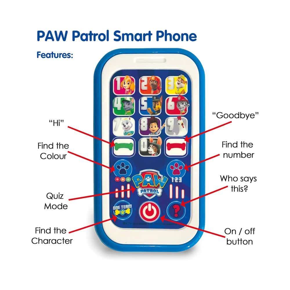 Paw Patrol My First Smart Phone Toy Lots of Interactive Fun Activities - Multicolour Secondary image