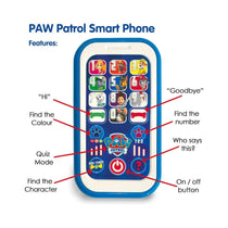 Paw Patrol My First Smart Phone Toy Lots of Interactive Fun Activities - Multicolour