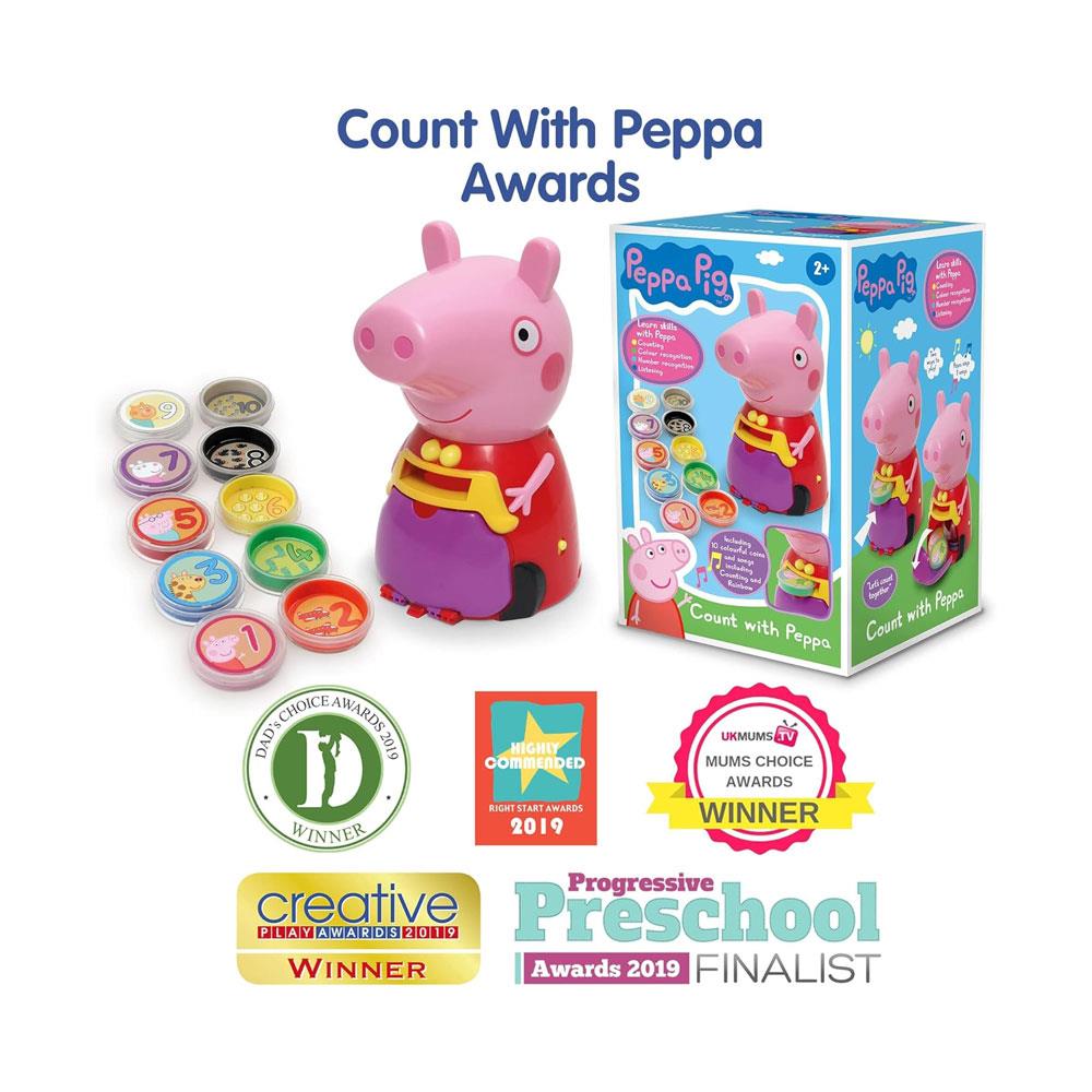 Peppa Pig Count With Peppa 10 Fun Coins Kids Interactive Learning Toy - Multicolour