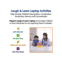 Peppa Pig Peppa's Laugh And Learn Toy Laptop 4 Fun Activities Kids Interactive Learning Toys - Multicolour