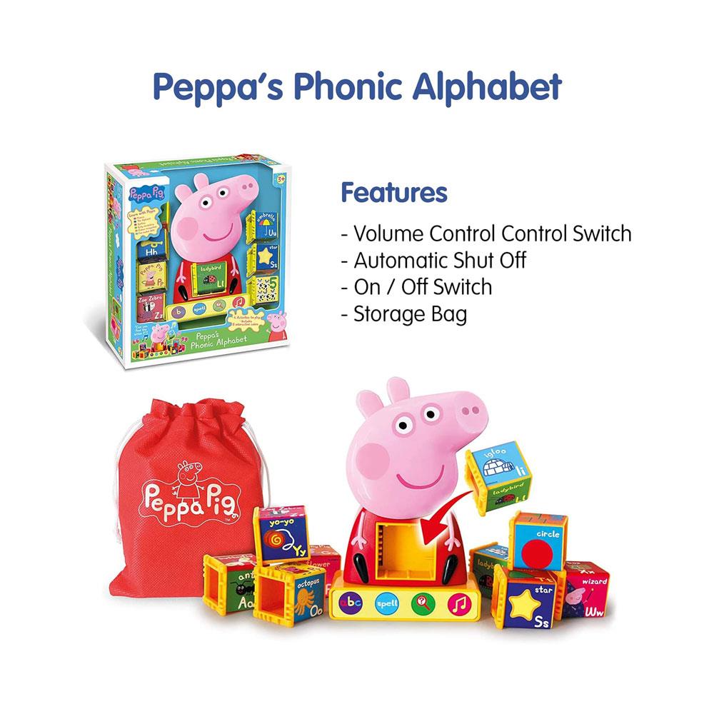 Peppa Pig Peppa's Phonic Alphabet 4 Fun Activities Kids Interactive Learning Toy - Multicolour
