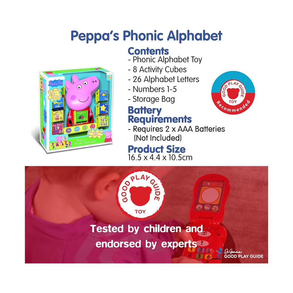 Peppa Pig Peppa's Phonic Alphabet 4 Fun Activities Kids Interactive Learning Toy - Multicolour