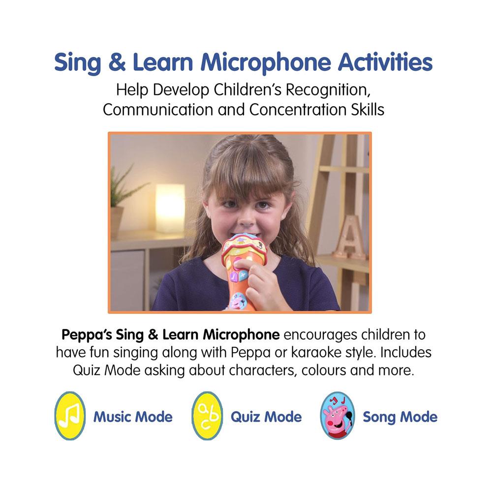 Peppa Pig Singalong And Learn Microphone Electronic Toy - Multicolour