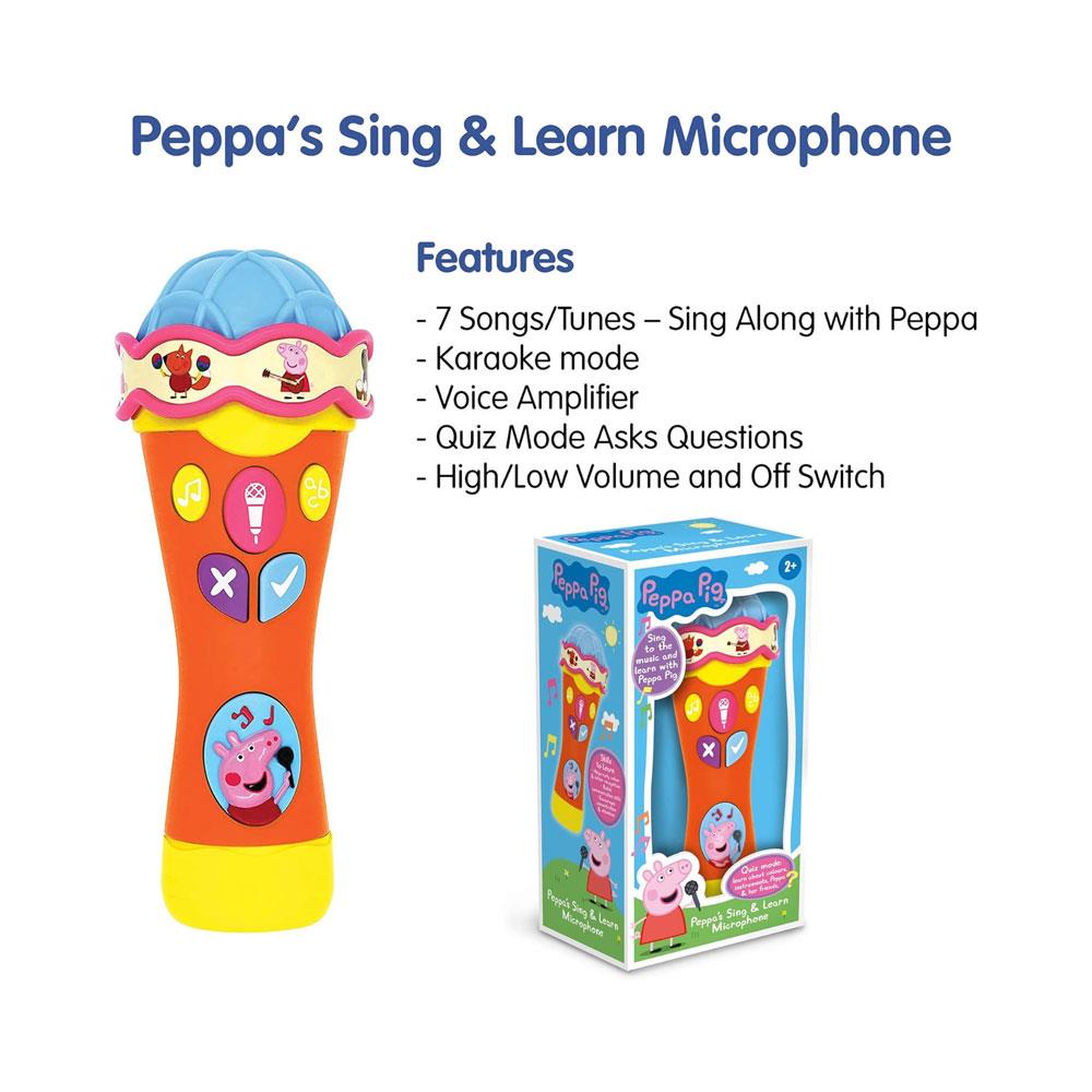 Peppa Pig Singalong And Learn Microphone Electronic Toy - Multicolour