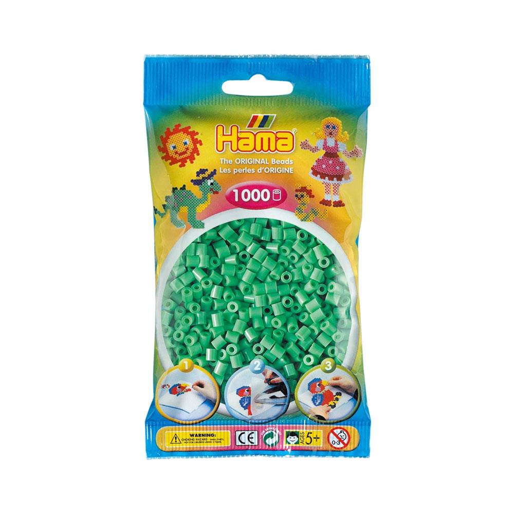 Hama 1000 Midi Beads In Bag Cylindrical Plastic - Light Green Main image