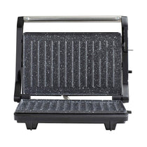 Daewoo Cool Touch Mini Panini Press Sandwich Toasters Stainless Steel 750W - Black & Silver